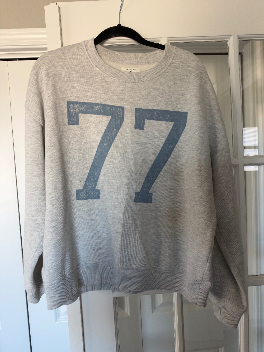 AE Sweatshirt, grey with blue 77.  Med